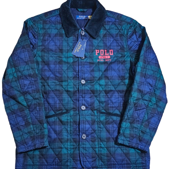 Polo Ralph Lauren Green and Blue Quilted Jacket - Picture 2 of 3